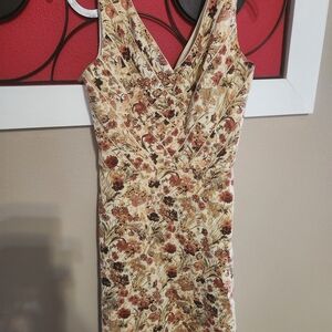 Kay Unger Multicolor Floral Midi Dress